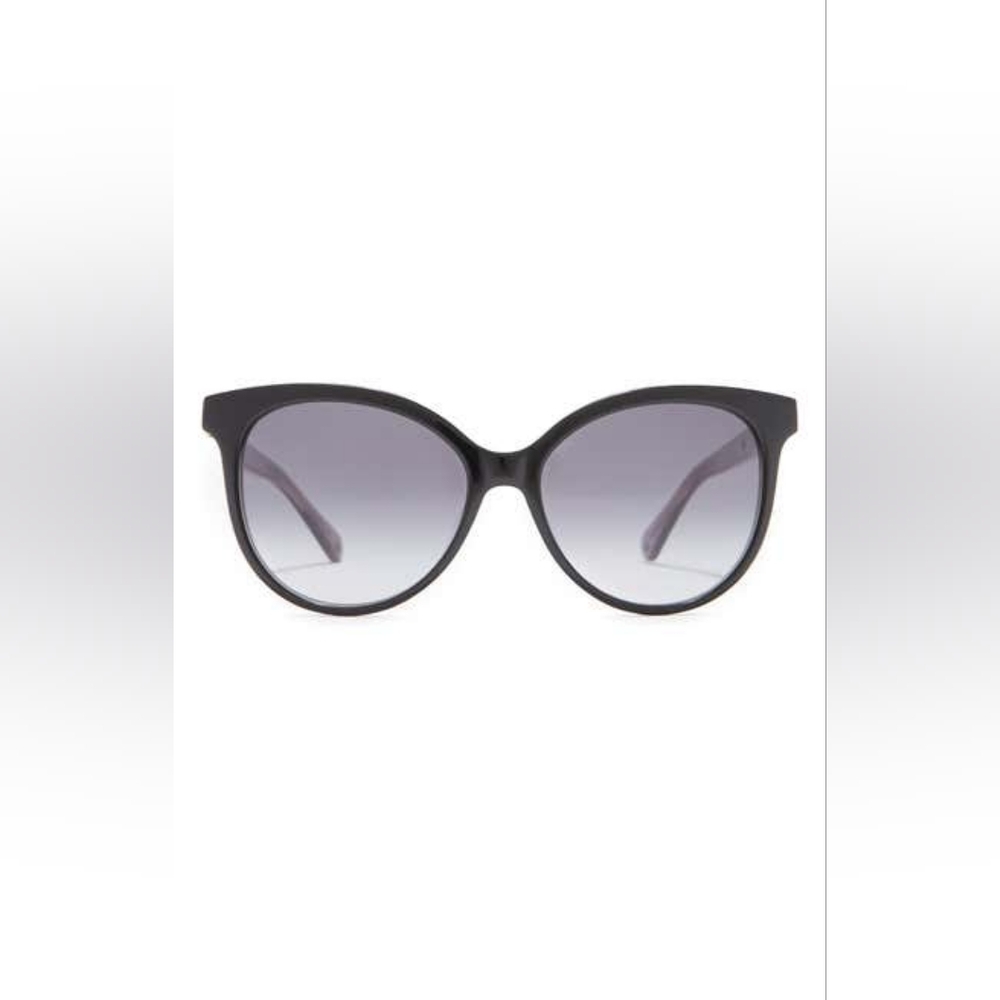 Kate Spade New York kinsley 55mm cat eye sunglasses, One Size, BLACK / GREY SHAD